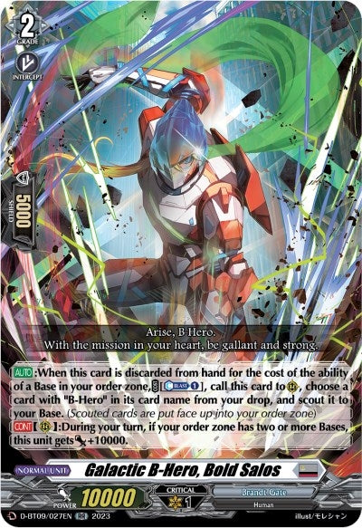 Image for Galactic B-Hero, Bold Salos (D-BT09: Dragontree Invasion) (D-BT09/027EN) - Cardfight Vanguard