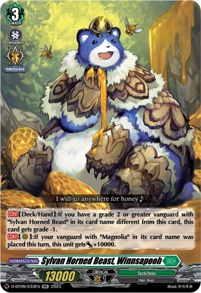 Image for Sylvan Horned Beast, Winnsapooh (D-BT09: Dragontree Invasion) (D-BT09/033EN) - Cardfight Vanguard