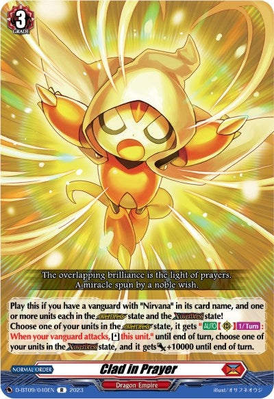 Image for Clad in Prayer (D-BT09: Dragontree Invasion) (D-BT09/040EN) - Cardfight Vanguard