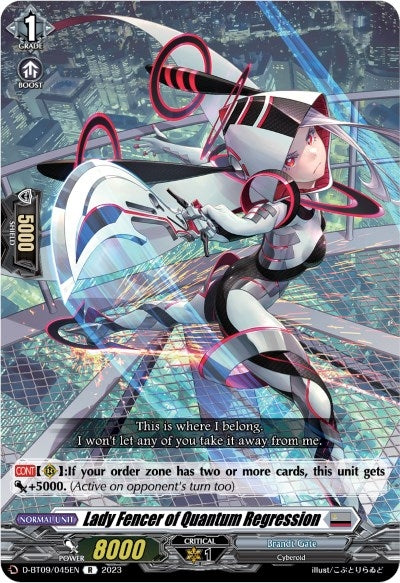 Image for Lady Fencer of Quantum Regression (D-BT09: Dragontree Invasion) (D-BT09/045EN) - Cardfight Vanguard