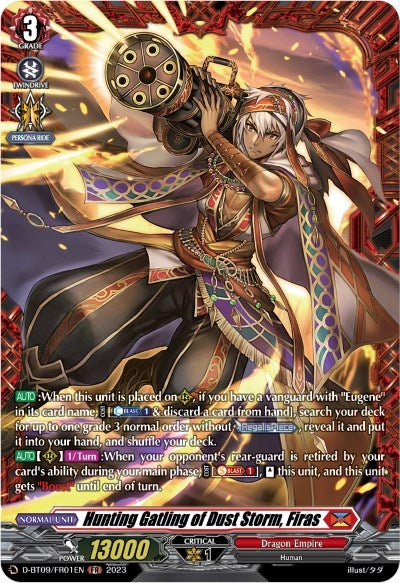 Image for Hunting Gatling of Dust Storm, Firas (FR) (D-BT09: Dragontree Invasion) (D-BT09/FR01EN) - Cardfight Vanguard