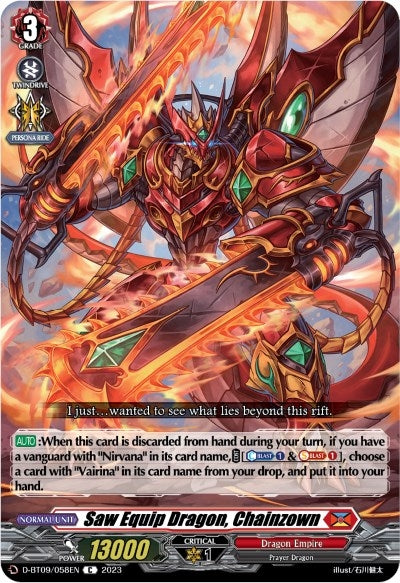 Image for Saw Equip Dragon, Chainzown (D-BT09: Dragontree Invasion) (D-BT09/058EN) - Cardfight Vanguard