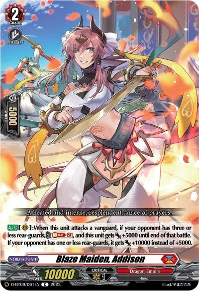 Image for Blaze Maiden, Addison (D-BT09: Dragontree Invasion) (D-BT09/061EN) - Cardfight Vanguard