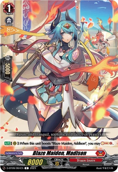 Image for Blaze Maiden, Madison (D-BT09: Dragontree Invasion) (D-BT09/064EN) - Cardfight Vanguard