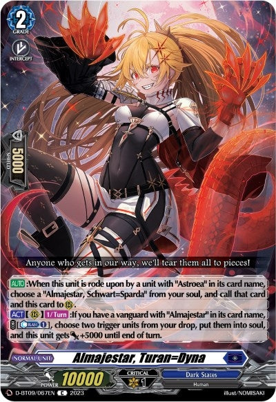Image for Almajestar, Turan=Dyna (D-BT09: Dragontree Invasion) (D-BT09/067EN) - Cardfight Vanguard