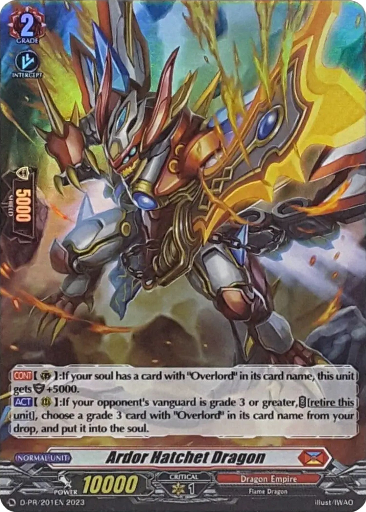 Image for Ardor Hatchet Dragon (Foil) (201) (D Promo Cards) (D-PR/201EN 2023) - Cardfight Vanguard