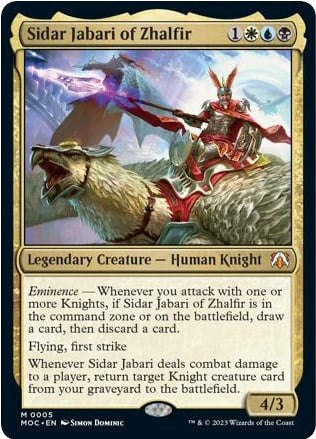 Image for Sidar Jabari of Zhalfir (Commander: March of the Machine) (5) - Magic: The Gathering