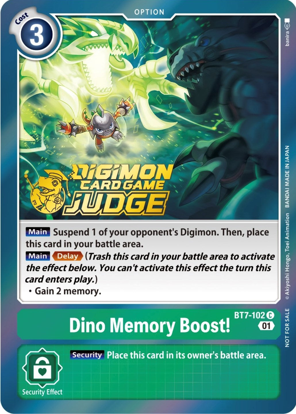 Image for Dino Memory Boost! (Judge Pack 3) (BT07) (BT7-102 C) - Digimon Card Game