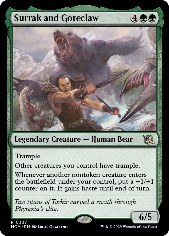 Image for Surrak and Goreclaw (March of the Machine) (337) - Magic: The Gathering