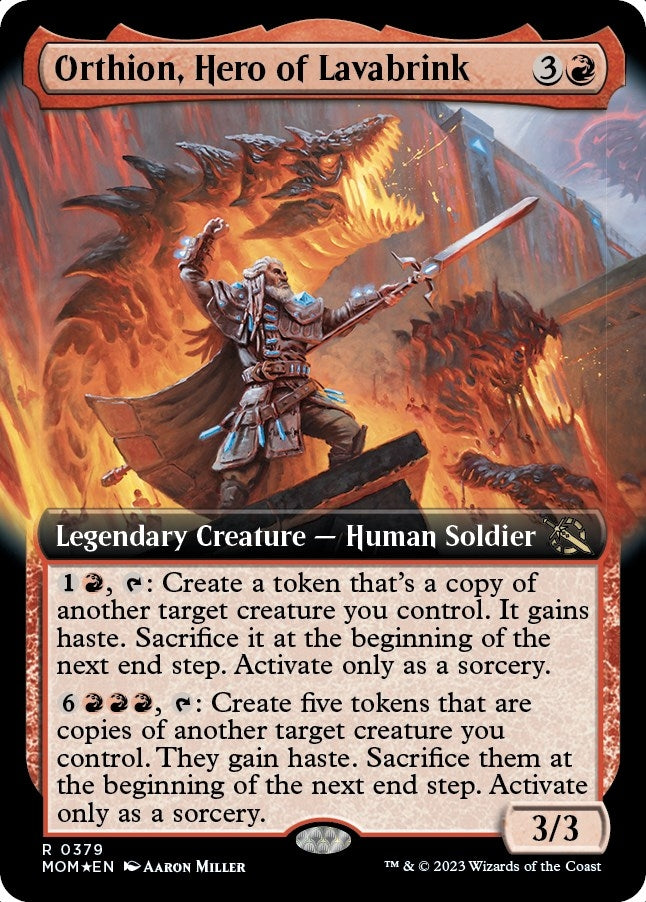 Image for Orthion, Hero of Lavabrink (Extended Art) (March of the Machine) (379) - Magic: The Gathering