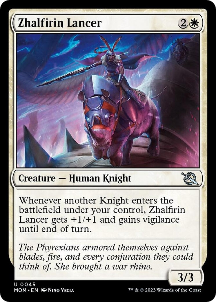 Image for Zhalfirin Lancer (March of the Machine) (45) - Magic: The Gathering