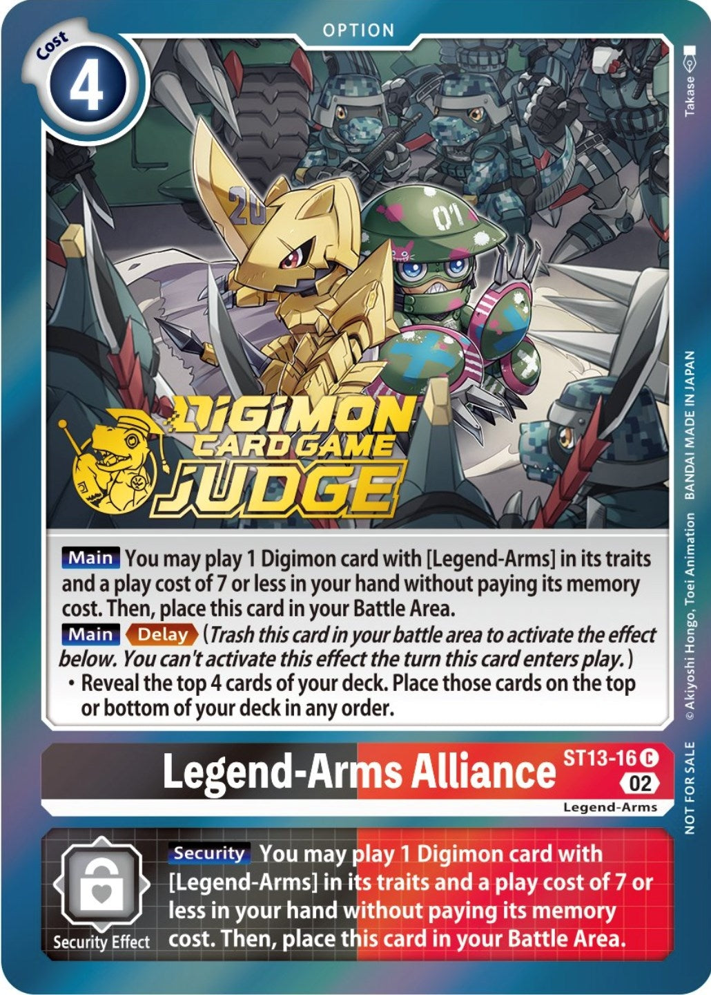 Image for Legend-Arms Alliance (Judge Pack 3) (ST-13) (ST13-16 C) - Digimon Card Game
