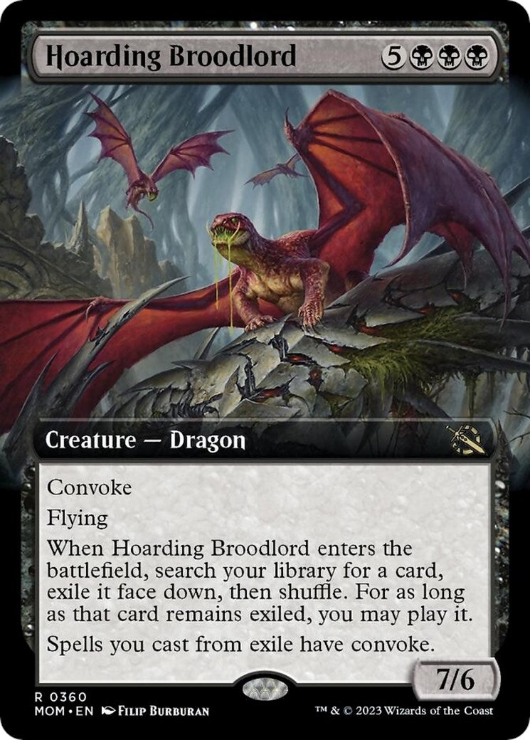 Image for Hoarding Broodlord (Extended Art) (March of the Machine) (360) - Magic: The Gathering