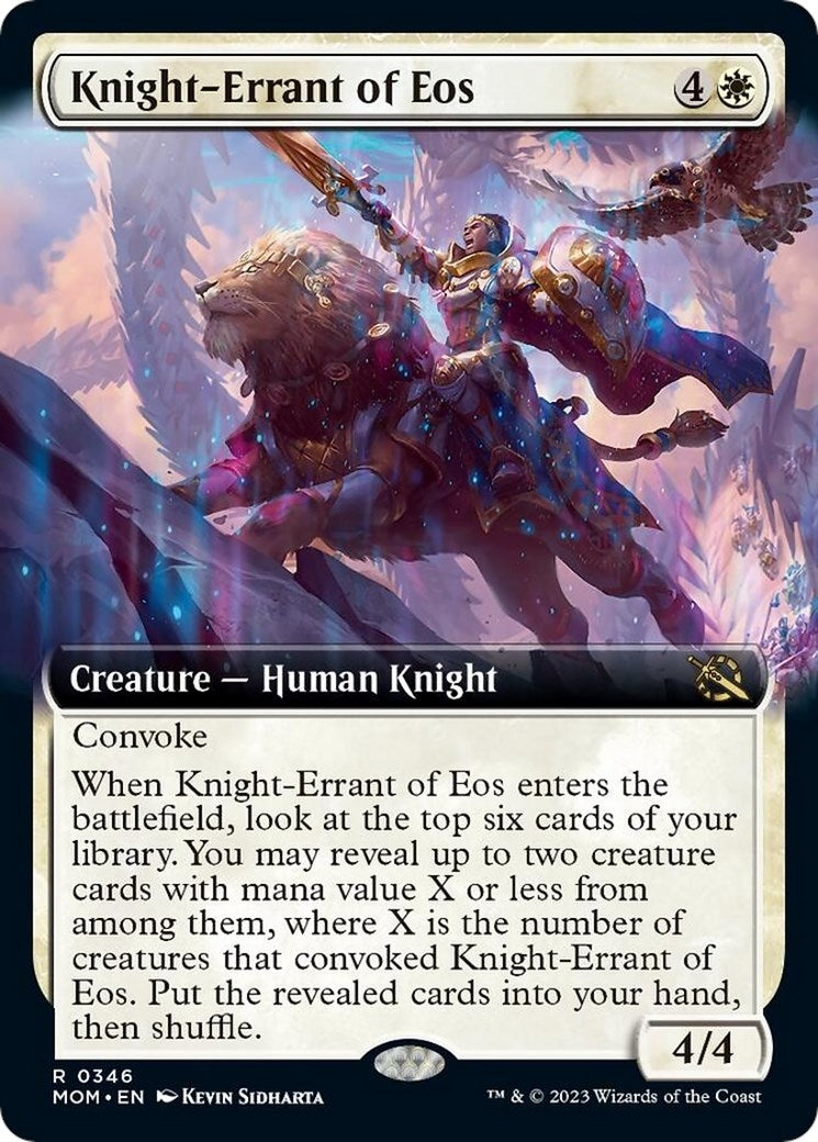 Image for Knight-Errant of Eos (Extended Art) (March of the Machine) (346) - Magic: The Gathering
