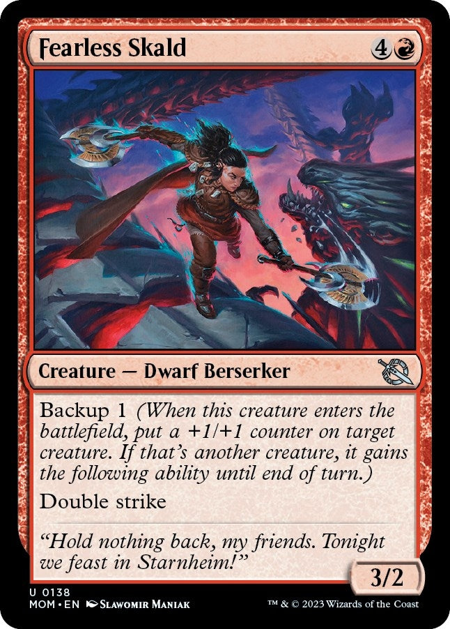 Image for Fearless Skald (March of the Machine) (138) - Magic: The Gathering