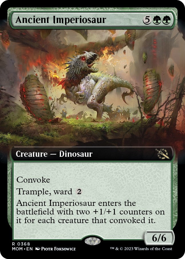 Image for Ancient Imperiosaur (Extended Art) (March of the Machine) (368) - Magic: The Gathering