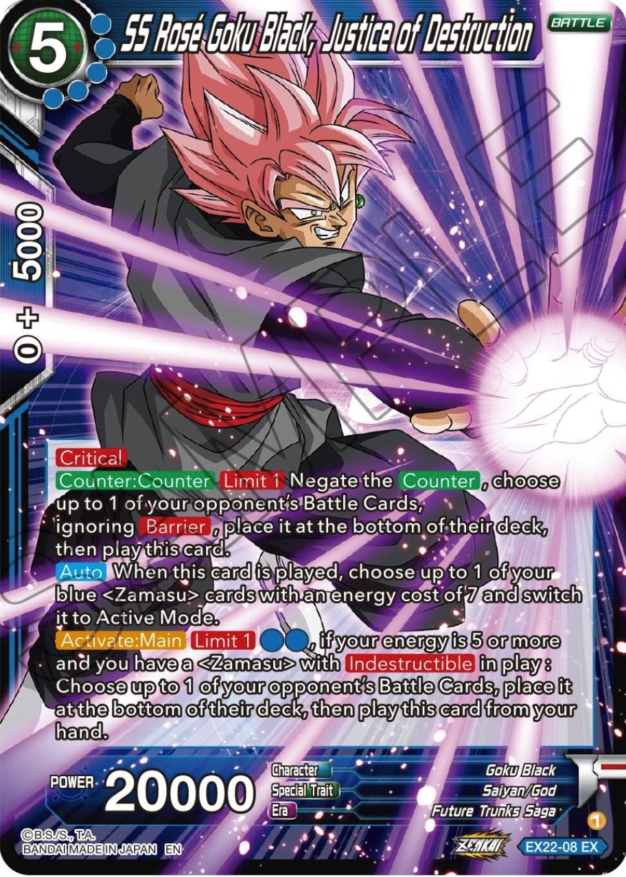 Image for SS Rose Goku Black, Justice of Destruction (Expansion Deck Box Set 22: Ultimate Deck 2023) (EX22-08) - Dragon Ball Super: Masters