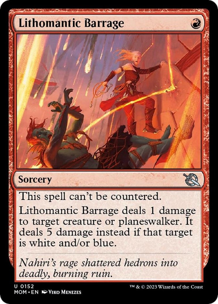 Image for Lithomantic Barrage (March of the Machine) (152) - Magic: The Gathering
