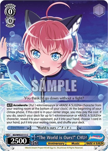 Image for "The World is Ours!" CHU² (BanG Dream! Girls Band Party! 5th Anniversary) (BD/W95-E111 C) - Weiss Schwarz