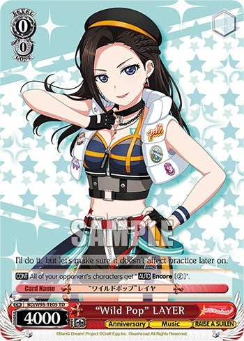 Image for "Wild Pop" LAYER (BanG Dream! Girls Band Party! 5th Anniversary) (BD/W95-TE05 TD) - Weiss Schwarz