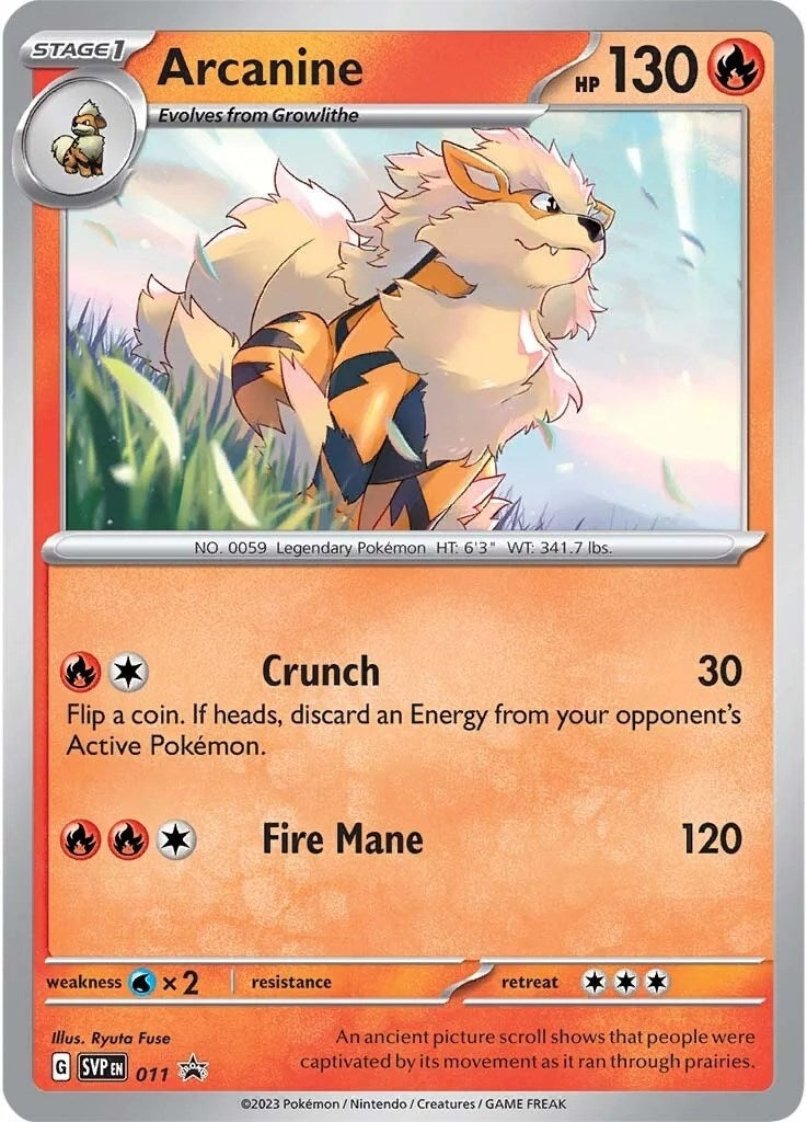 Image for Arcanine - 011 (SV: Scarlet & Violet Promo Cards) (011) - Pokemon