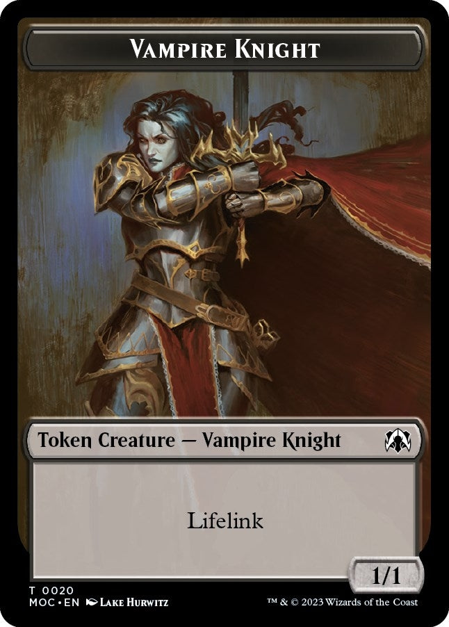 Image for Vampire Knight // Soldier Double-sided Token (Commander: March of the Machine) (20 // 8) - Magic: The Gathering