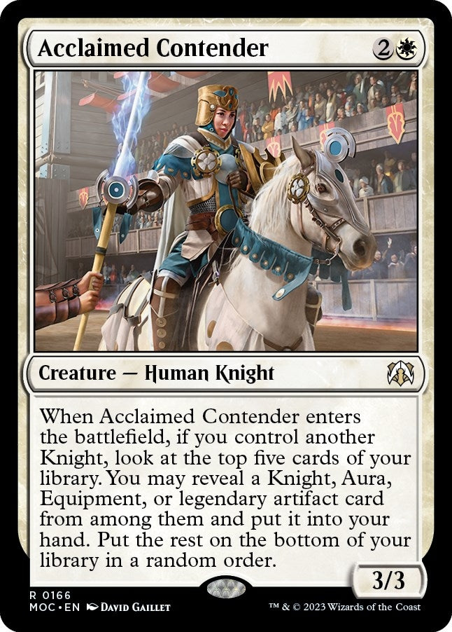 Image for Acclaimed Contender (Commander: March of the Machine) (166) - Magic: The Gathering