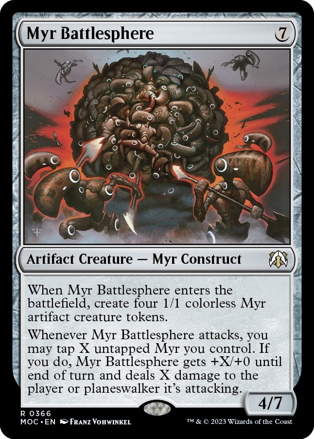 Image for Myr Battlesphere (Commander: March of the Machine) (366) - Magic: The Gathering