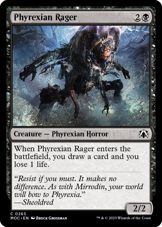 Image for Phyrexian Rager (Commander: March of the Machine) (265) - Magic: The Gathering