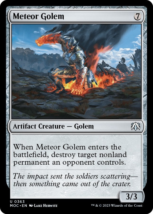 Image for Meteor Golem (Commander: March of the Machine) (363) - Magic: The Gathering