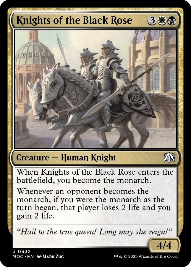 Image for Knights of the Black Rose (Commander: March of the Machine) (332) - Magic: The Gathering