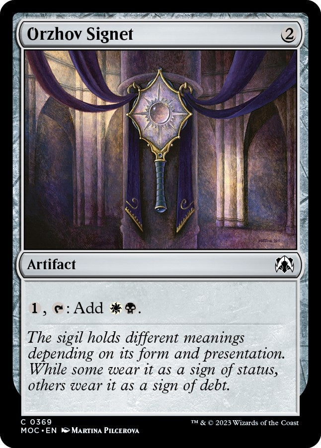 Image for Orzhov Signet (Commander: March of the Machine) (369) - Magic: The Gathering