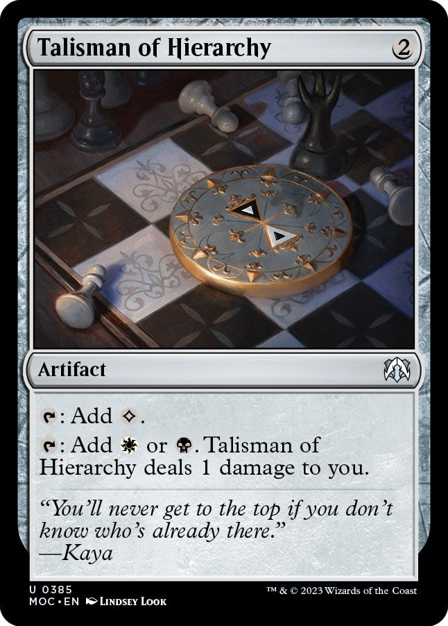 Image for Talisman of Hierarchy (Commander: March of the Machine) (385) - Magic: The Gathering
