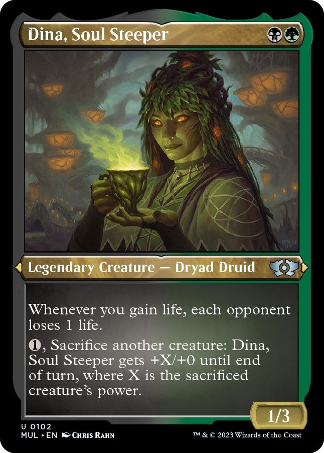 Image for Dina, Soul Steeper (Foil Etched) (March of the Machine: Multiverse Legends) (102) - Magic: The Gathering