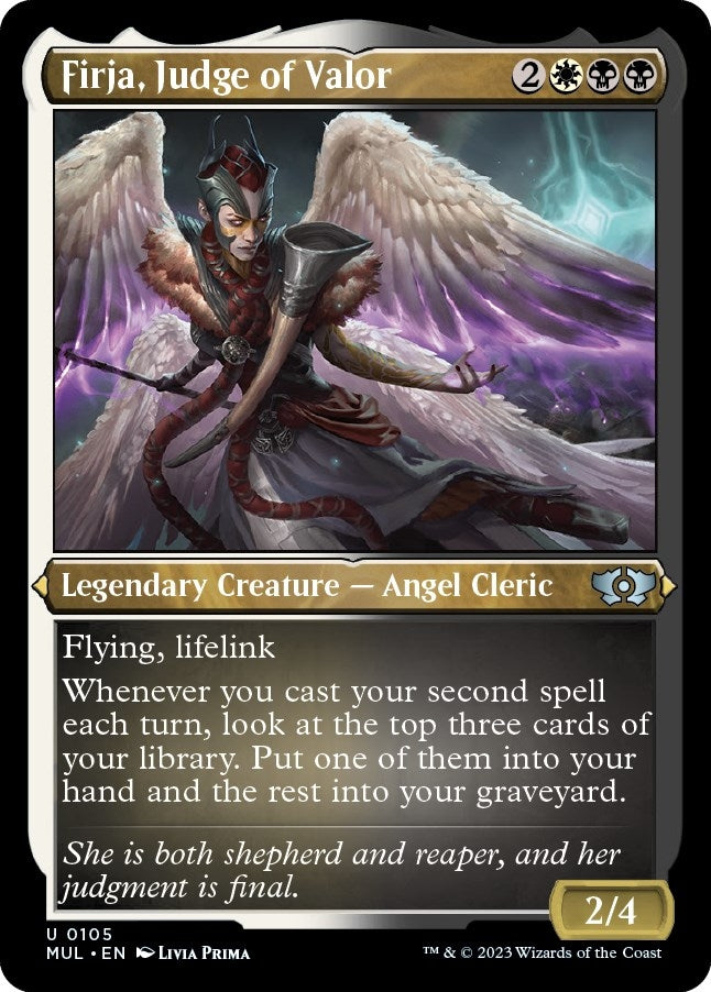 Image for Firja, Judge of Valor (Foil Etched) (March of the Machine: Multiverse Legends) (105) - Magic: The Gathering