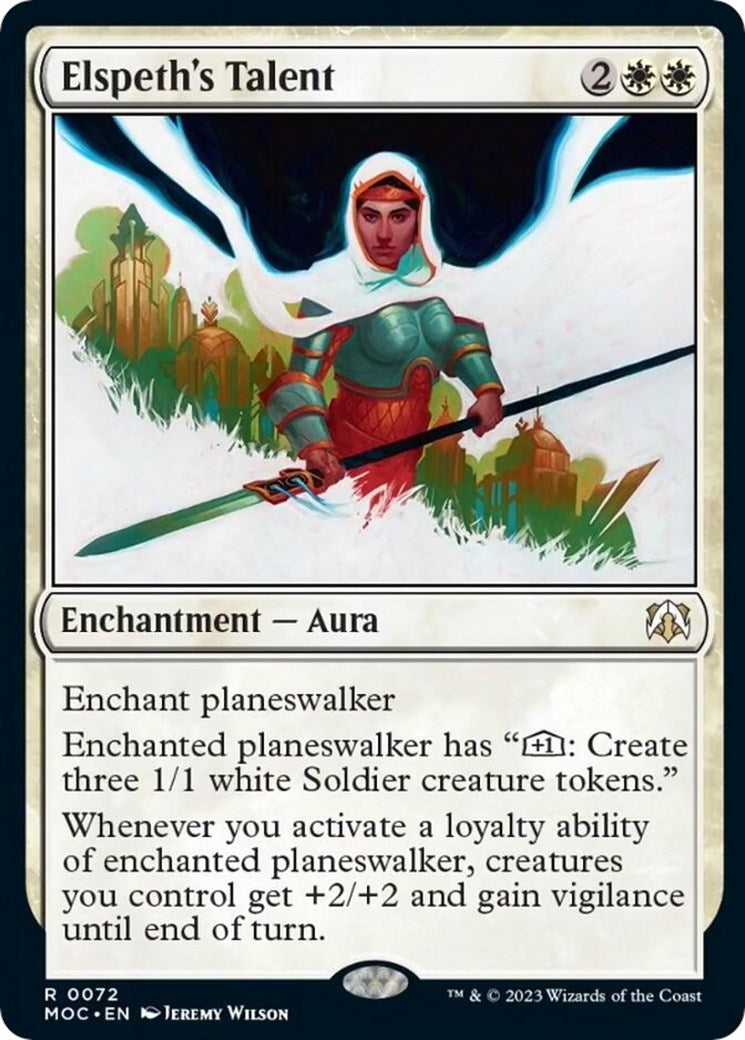 Image for Elspeth's Talent (Commander: March of the Machine) (72) - Magic: The Gathering
