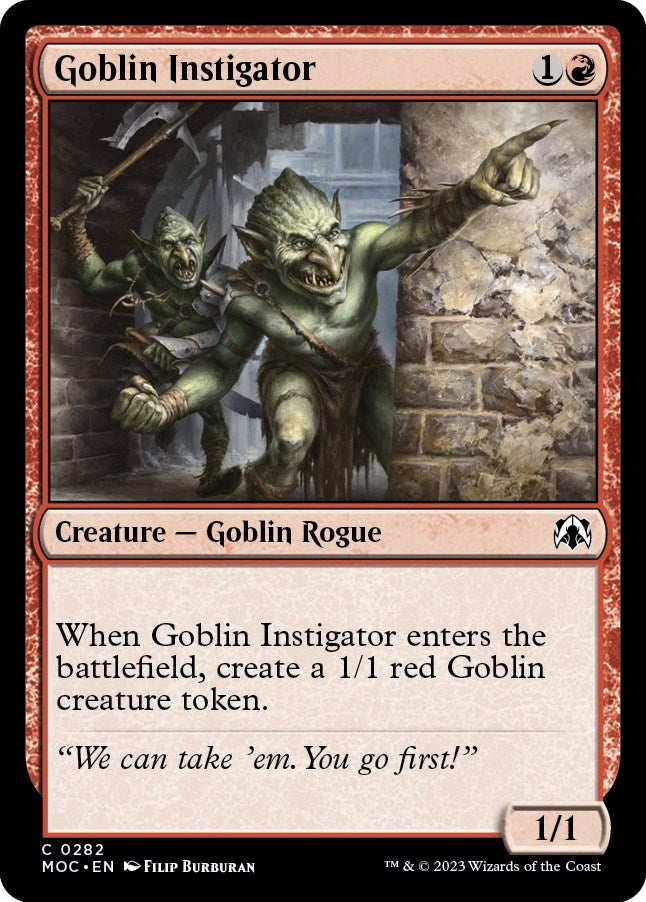 Image for Goblin Instigator (Commander: March of the Machine) (282) - Magic: The Gathering