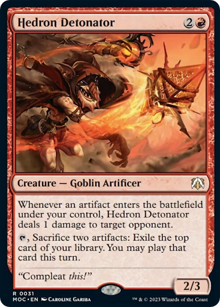 Image for Hedron Detonator (Commander: March of the Machine) (31) - Magic: The Gathering