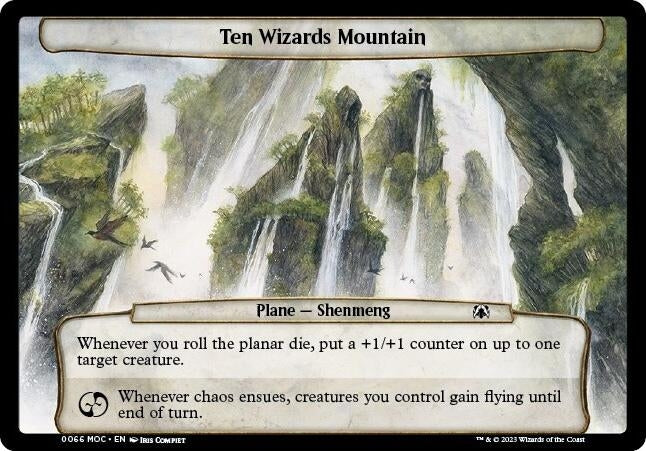 Image for Ten Wizards Mountain (Planechase: March of the Machine) (66) - Magic: The Gathering