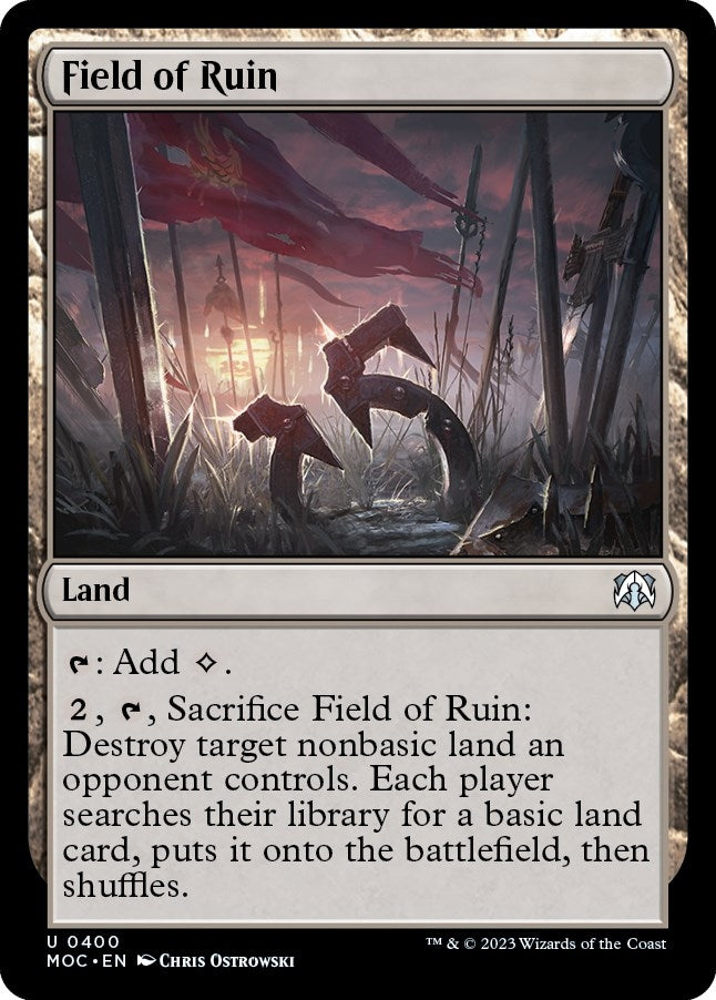 Image for Field of Ruin (Commander: March of the Machine) (400) - Magic: The Gathering