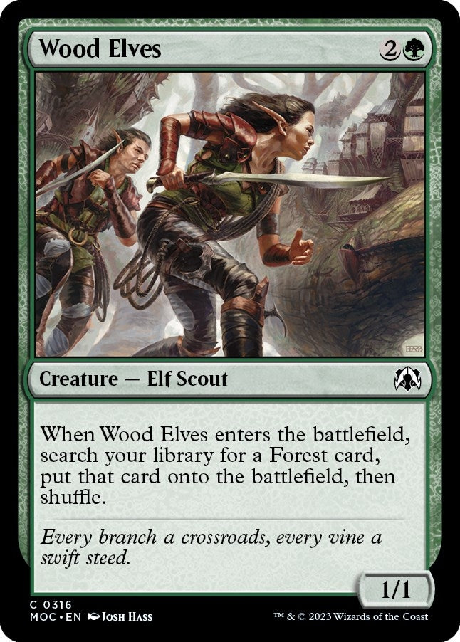 Image for Wood Elves (Commander: March of the Machine) (316) - Magic: The Gathering
