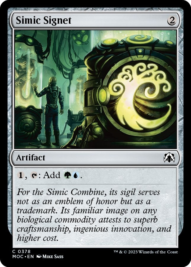 Image for Simic Signet (Commander: March of the Machine) (378) - Magic: The Gathering