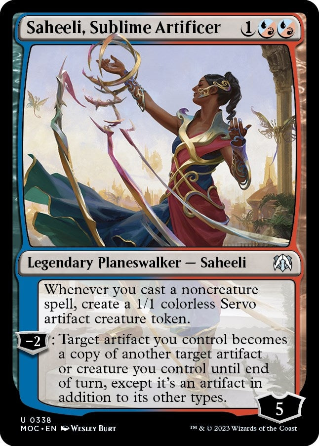 Image for Saheeli, Sublime Artificer (Commander: March of the Machine) (338) - Magic: The Gathering