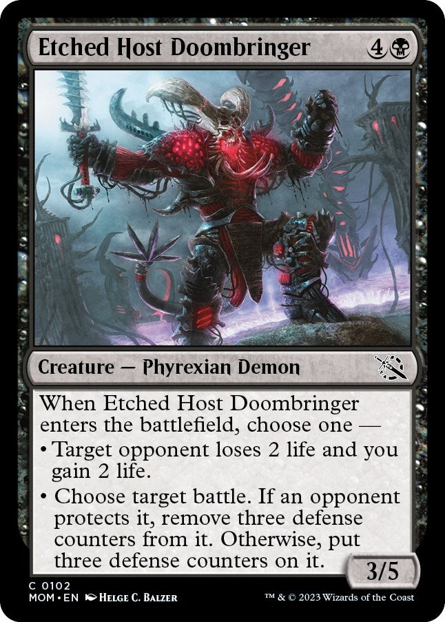 Image for Etched Host Doombringer (March of the Machine) (102) - Magic: The Gathering