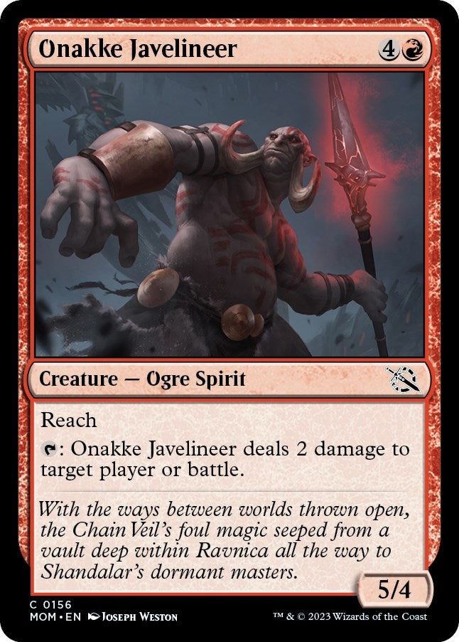 Image for Onakke Javelineer (March of the Machine) (156) - Magic: The Gathering