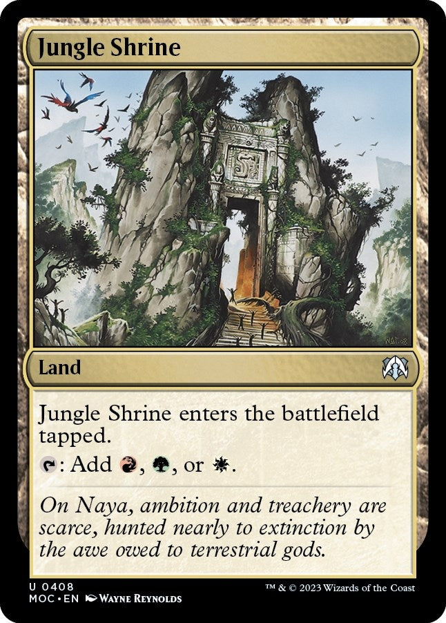 Image for Jungle Shrine (Commander: March of the Machine) (408) - Magic: The Gathering