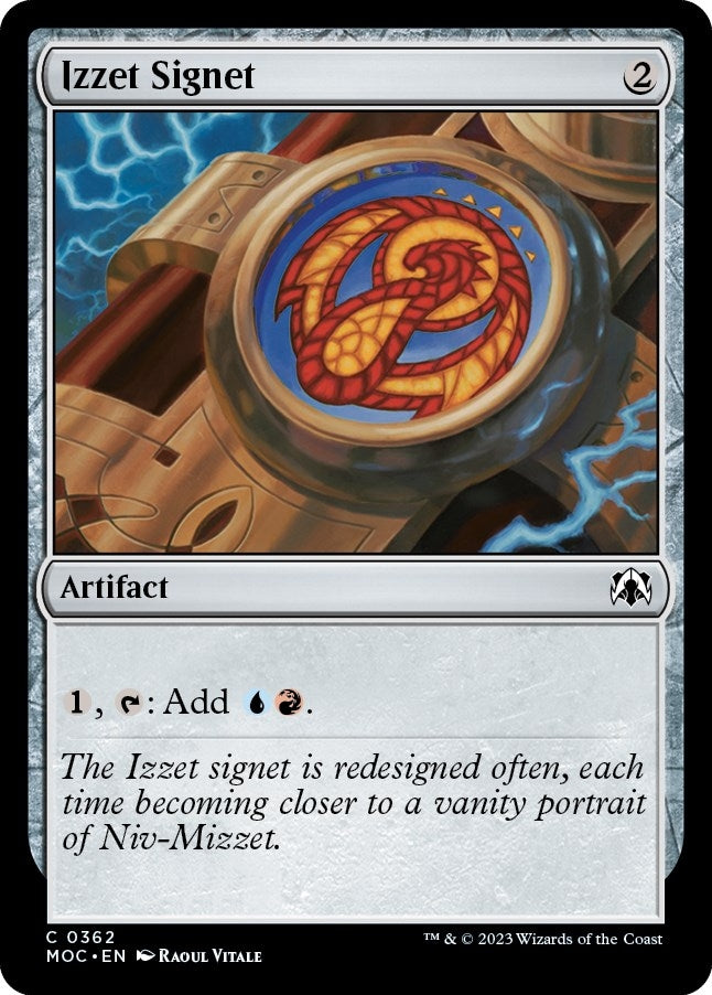Image for Izzet Signet (Commander: March of the Machine) (362) - Magic: The Gathering