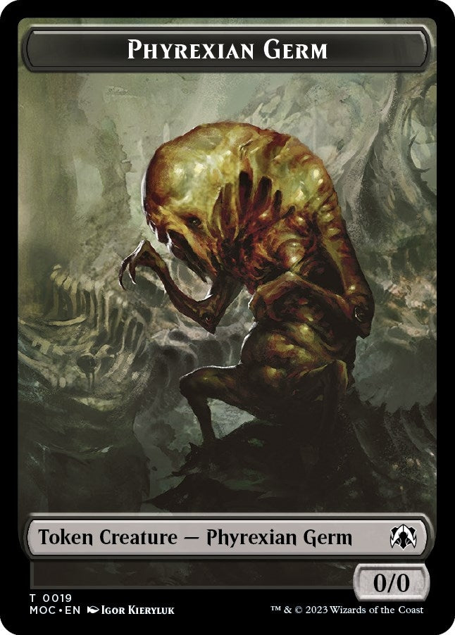 Image for Phyrexian Germ // Myr Double-Sided Token (Commander: March of the Machine) (19 // 38) - Magic: The Gathering