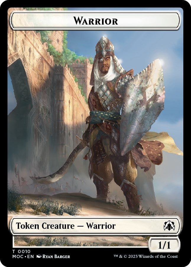 Image for Warrior // Emblem - Elspeth, Sun's Champion Double-sided Token (Commander: March of the Machine) (10 // 43) - Magic: The Gathering