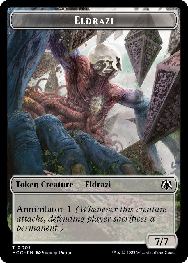 Image for Eldrazi // Angel Double-sided Token (Commander: March of the Machine) (1 // 4) - Magic: The Gathering
